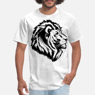 Man's T-shirt White Lion Colorfull printed t-shirt O-neck t-shirt S-3XL 2Color 