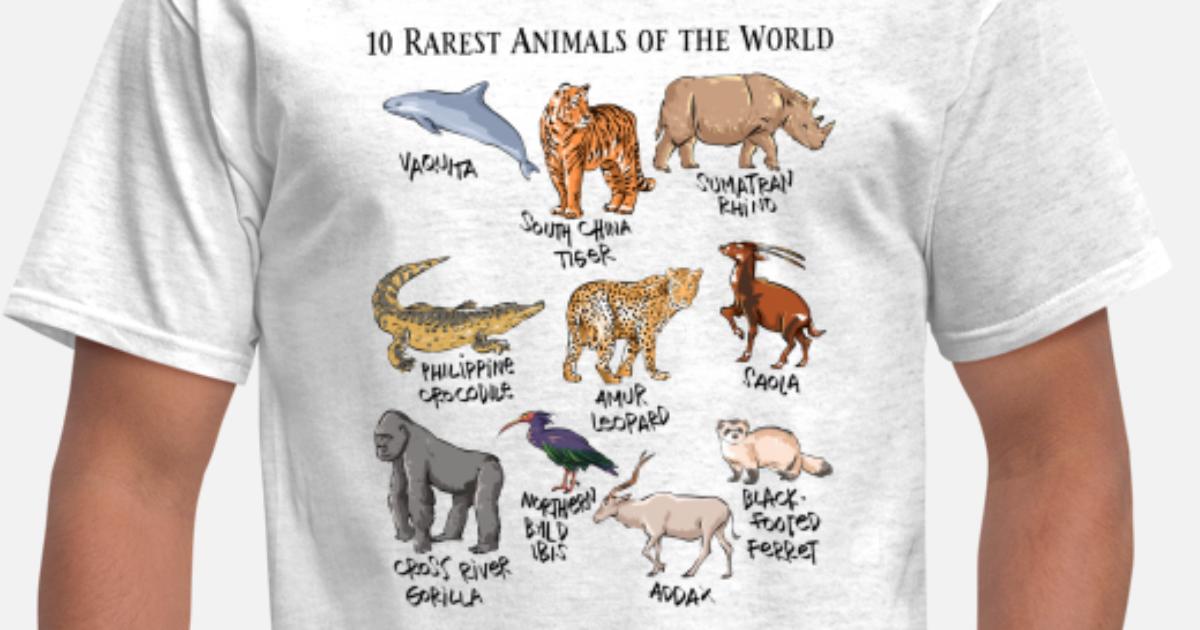 10 Rarest Animals of the World Animal Lover Gift' Men's T-Shirt |  Spreadshirt