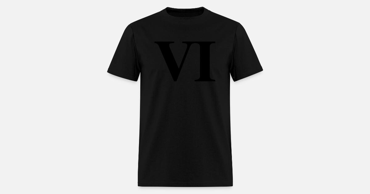 Roman Numeral 6 Men s T Shirt Spreadshirt Roman numeral 6 men s t shirt spreadshirt