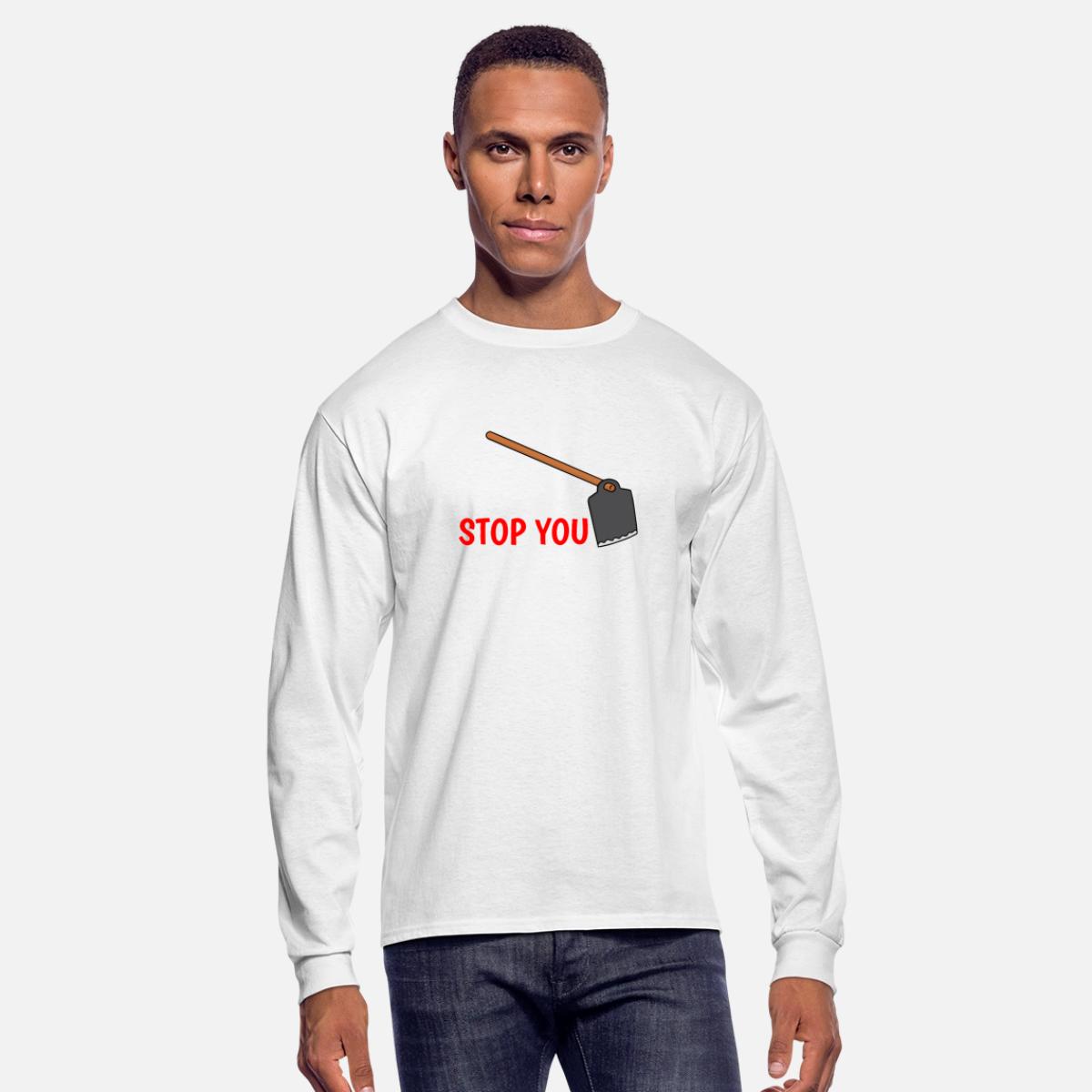 Garden Hoe Rake Pun Gardener Joke Gift Men S Longsleeve Shirt Spreadshirt