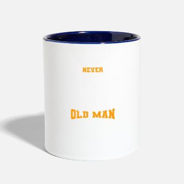 Ice Age Never Underestimate An Old Man With A Hockey Stick - Two-Tone Mug
