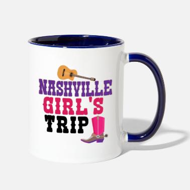 Girls Bachelorette Getaway Nashville Girls Trip Gift - Two-Tone Mug
