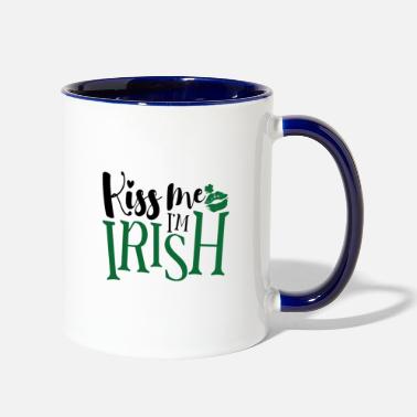 kiss me I&#39;m Irish - Two-Tone Mug