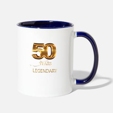 50 50. Birthday - Two-Tone Mug