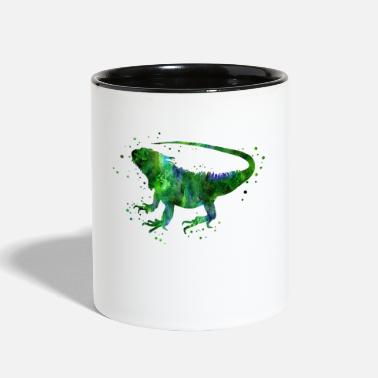 Iguana Iguana, green iguana, iguana poster - Two-Tone Mug