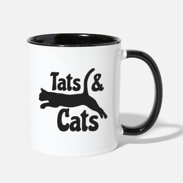 Cat TATS AND CATS - Two-Tone Mug