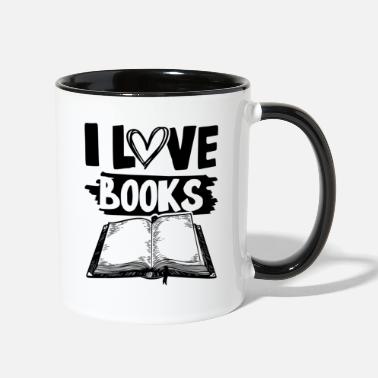 Quote i love books - Two-Tone Mug