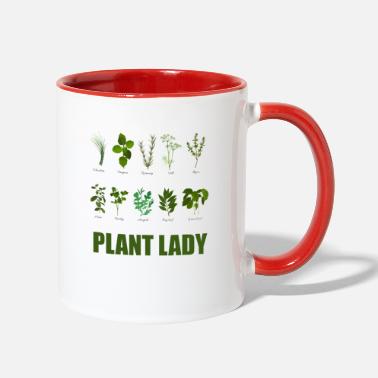 Crazy Plant Girl - Two-Tone Mug