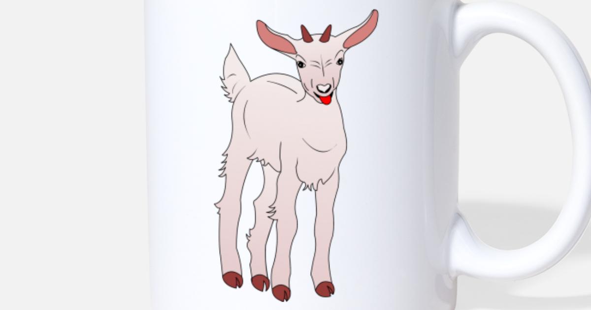 Crazy Goat Lady Stars Retro Enamel Mug Cup Funny Animal