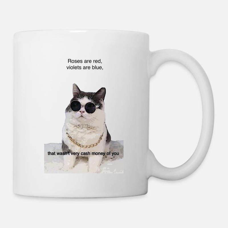 Cute Cat Internet Meme Cash Money Design Mug Spreadshirt