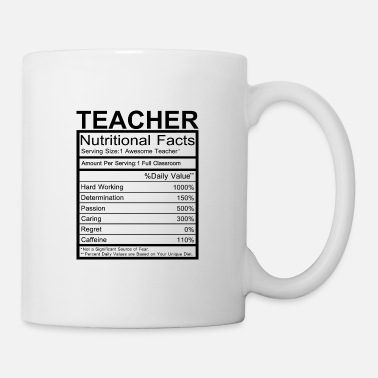 Christmas Gift for Teacher Teacher's Day Teacher Nutrition Fact Teacher Birthday Teacher Coffee Mug Teacher Nutritional Facts Mug