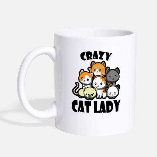 Crazy Cat Lady Funny Home Is Where Your Cat Is Retro Enamel Mug Cup