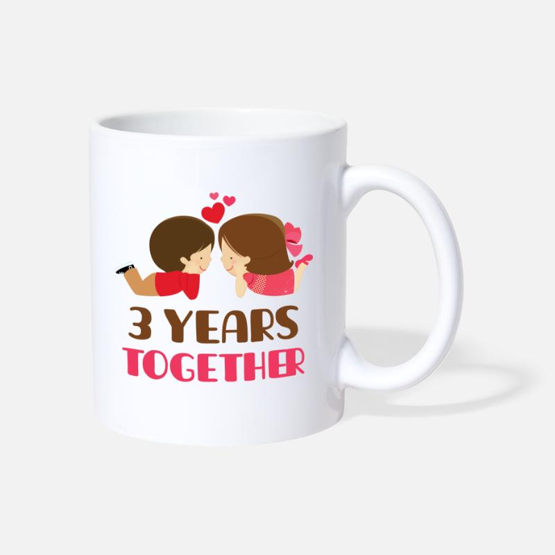 White 11oz Third Year SUSANKEY 3 Year Anniversary 3rd Year Wedding Gifts for Her Funny Mug Ceramic Coffee Mugs Three Years Gift for Wife Women Wedding Birthday Anniversary Mother’s Day 