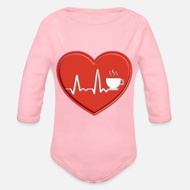 Ekg heart ekg - Organic Long-Sleeved Baby Bodysuit