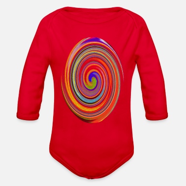 Colorful Colorful mix of colors - Organic Long-Sleeved Baby Bodysuit