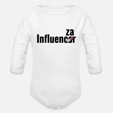 Influenza Influencer becomes influenza with medicine pill - Organic Long-Sleeved Baby Bodysuit