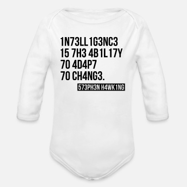 Quote Intelligence - Stephen Hawking Quote - Organic Long-Sleeved Baby Bodysuit