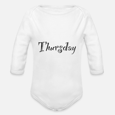 Thursday Thursday - Organic Long-Sleeved Baby Bodysuit