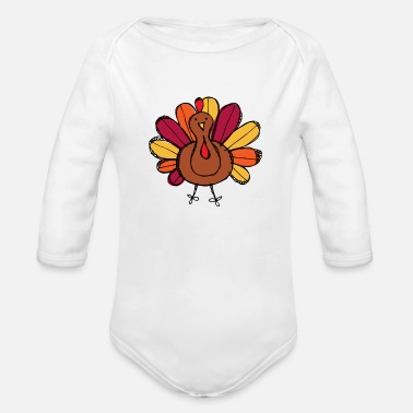 Thanksgiving Turkey thanksgiving turkey - Organic Long-Sleeved Baby Bodysuit