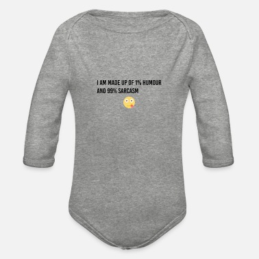 Humour Sarcasm and Humour - Organic Long-Sleeved Baby Bodysuit