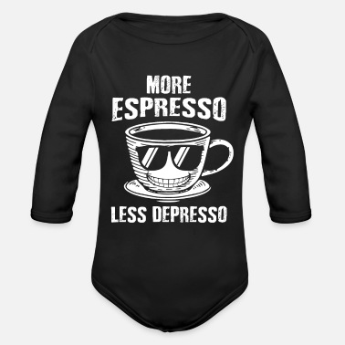 Espresso espresso - Organic Long-Sleeved Baby Bodysuit