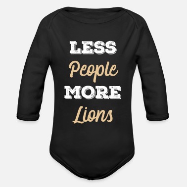 Predator-animal Lion predator animal gift idea - Organic Long-Sleeved Baby Bodysuit
