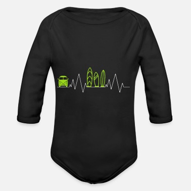 Ekg Surfer EKG - Organic Long-Sleeved Baby Bodysuit