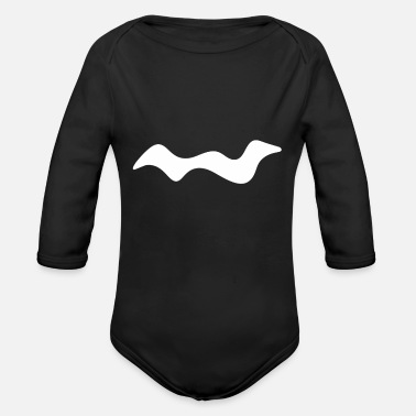 Waves waves wave - Organic Long-Sleeved Baby Bodysuit