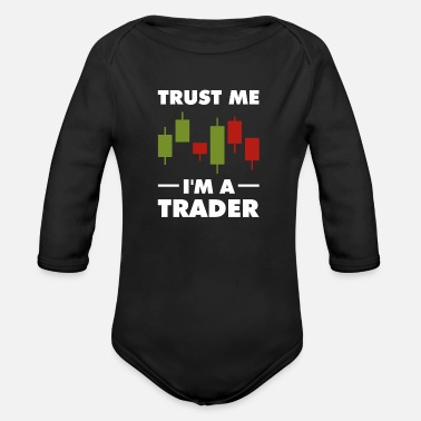 Stock Market I&#39;m a Trader Stock Market Candlestick Investor - Organic Long-Sleeved Baby Bodysuit