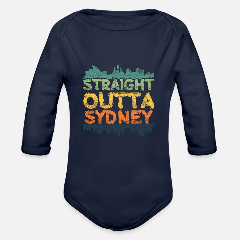 Sydney Organic Long Sleeved Baby Bodysuit Spreadshirt