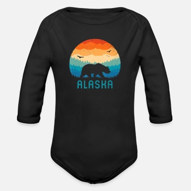 Alaska Alaska Retro Grizzly Bears Shirt Vintage Alaskan B - Organic Long-Sleeved Baby Bodysuit