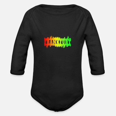 Handkaes Frankfurt Skyline in Color / Germany Gift - Organic Long-Sleeved Baby Bodysuit