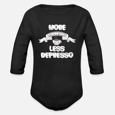 Espresso Espresso - Organic Long-Sleeved Baby Bodysuit