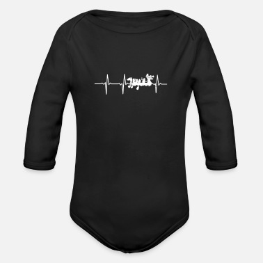 Dragon Dragon Boat Heartbeat ECG Gift - Organic Long-Sleeved Baby Bodysuit
