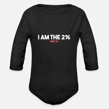 Red I Am The 2 Percent | MC1R, Redhead, Ginger - Organic Long-Sleeved Baby Bodysuit