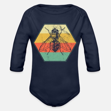 Fly-insect Fly insect vermin - Organic Long-Sleeved Baby Bodysuit