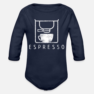Espresso espresso - Organic Long-Sleeved Baby Bodysuit