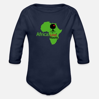 Green LocStar Revolution! Love Your African Roots! - Organic Long-Sleeved Baby Bodysuit