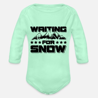 Snow Snow snow ski - Organic Long-Sleeved Baby Bodysuit
