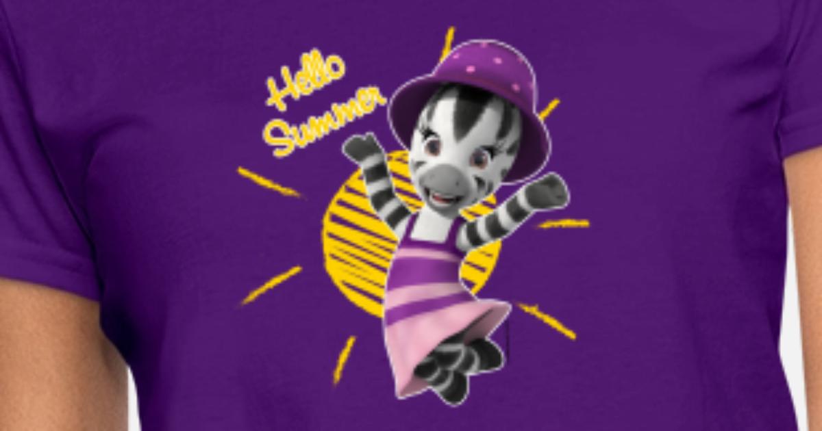Zou Hello Summer Cute Girl Zebra Jumping With Sun Women S T Shirt Spreadshirt