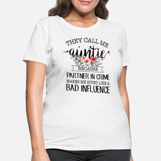 My Squad Calls Me Auntie with Heart Image T-Shirt for Women