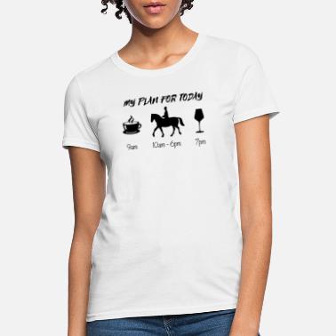 Riding horse riding wine coffee gift lover Pony quarter - Women&#39;s T-Shirt