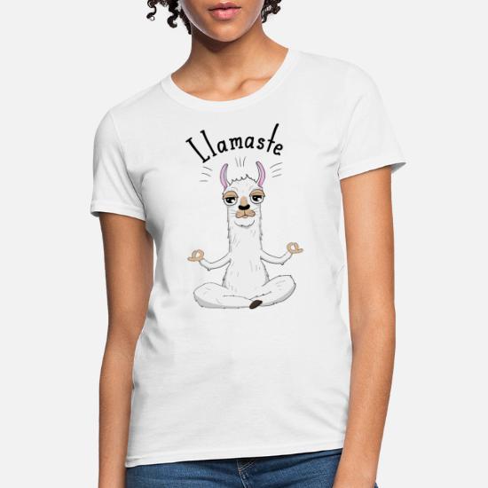 Llamaste Namaste Spiritual Alpaca Llama  Fashion Vintage T-Shirt Tee Tshirt 