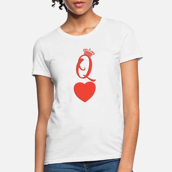 Queen Heart Crown Queen Of Hearts Playing Card Women S T Shirt Spreadshirt