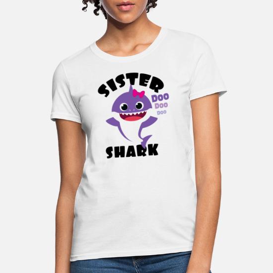 Funny Baby Shark Family Graphic T-Shirt Cool Baby Shark Tee shirts