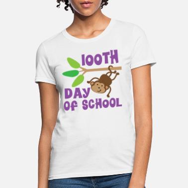 100 Days Of School 100th Day Of School Monkey - Women&#39;s T-Shirt