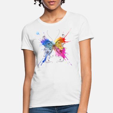 Ladies Organic Cotton T shirt with an attractive butterfly design.