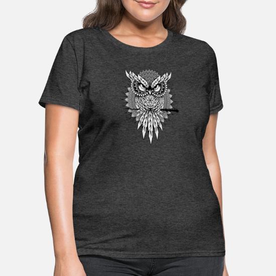 Owl Skull Mandala Women\u2019s Casual Summer T-Shirt Dress