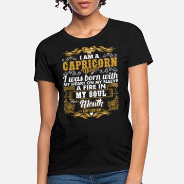 December Capricorn Woman Heart Sleeve Fire Soul Zodiac Tees - Women&#39;s T-Shirt