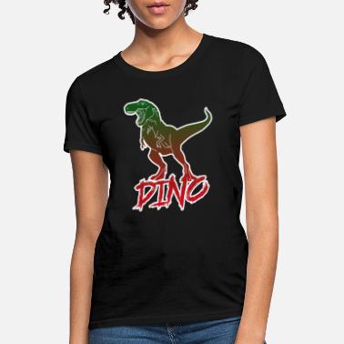 Womens Long-Sleeved Crew Neck T-Shirt Casual Cute T-rex Dinosaur Playing Soccer 100% Cotton Blouse Tops for Ladies 